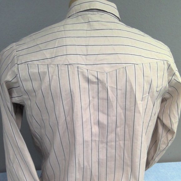 Vintage Ely Cattleman Western Pearl Snap Shirt Long Sleeve Striped Men's Medium - Picture 3 of 8